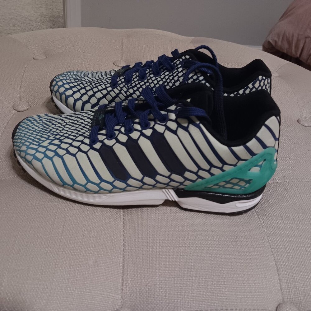 Adidas Originals Zx flux xeno glow in the dark 3M reflective sneakers - Picture 3 of 6